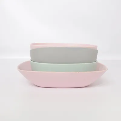 Skål (Grå, Rosa, Grön)