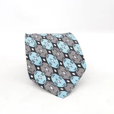 Cravate (Bleu, Gris, Noir) de Emilio Pucci Soie