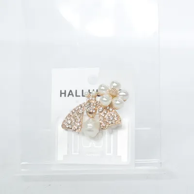 Broche (Goud, Wit) van Hallhuber Onbekend materiaal