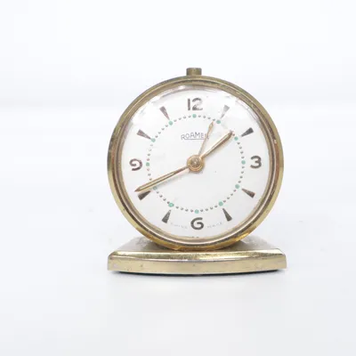 Bordsklocka (Guldfärgad, Vit, Grön) från Roamer
