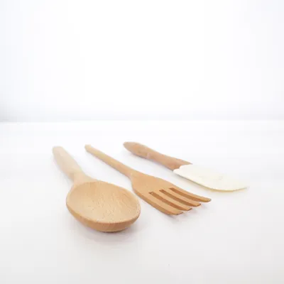 Salladsbestick (Beige, Vit)