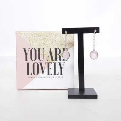 Örhängen (Rosa, Silverfärgad) Silver