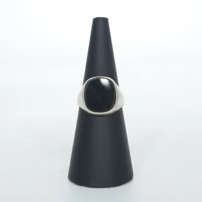 Ring (Silverfärgad, Svart) Silver