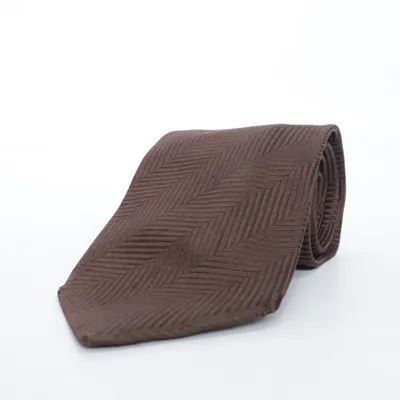 Stropdas (Bruin) van Ermenegildo Zegna Zijde