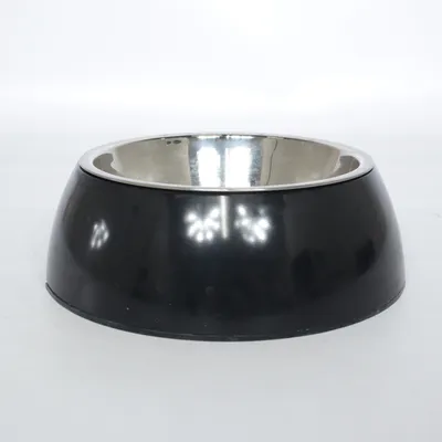 Feeding bowl (Black, Silver) from Biltema
