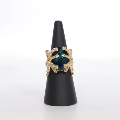 Ring (Blauw, Goud) Zilver