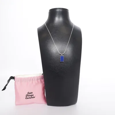 Necklace (Silver, Blue) from cute things commin Silver