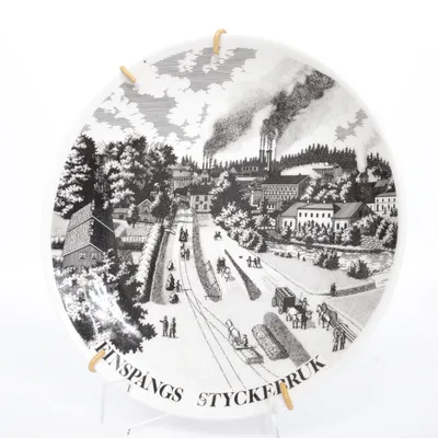 Väggtallrik (Vit, Svart) från Gustavsberg