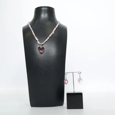 Sieradenset (Roze) Zilver, Onbekend materiaal