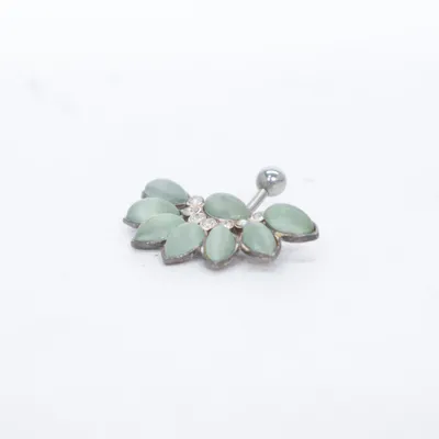 Piercing sieraden (Zilver, Groen) Zilver