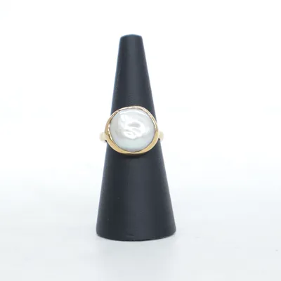 Ring (Guld, Hvid) fra Safira Sølv
