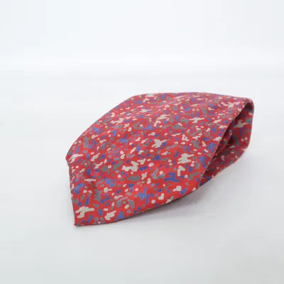 Tie (Red, Multicolored) from Yves Saint Laurent Silk