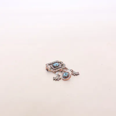 Broche (Blauw, Meerkleurig) Onbekend materiaal