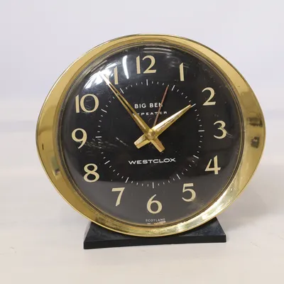 Alarmklocka (Svart, Guldfärgad) från Westclox