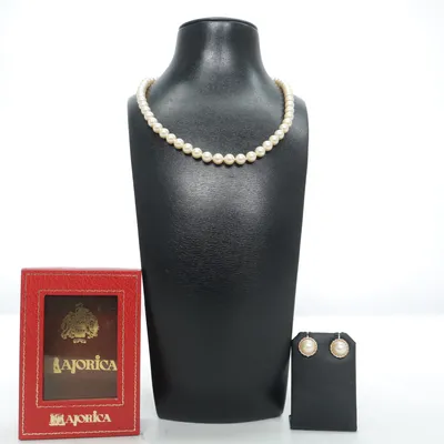 Sieradenset (Goud, Wit) van Majorica Zilver