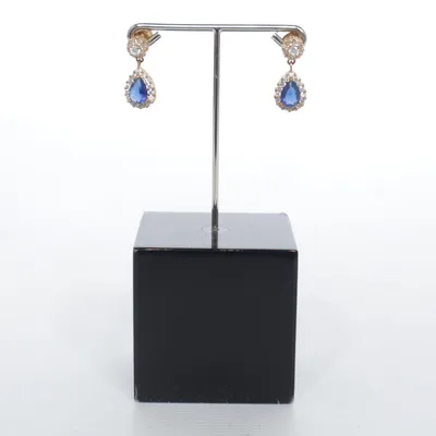 Oorbellen (Goud, Blauw) Onbekend materiaal