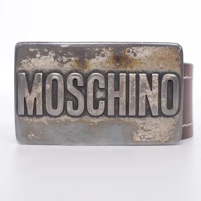 Bælte (Brun, Sølv) fra Moschino Læder