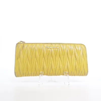 Portemonnee (Geel) van Miu Miu Leer