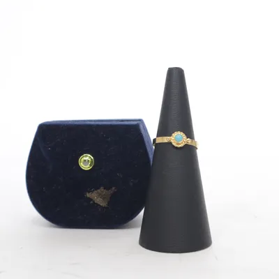 Ring (Goud, Turquoise) Goud