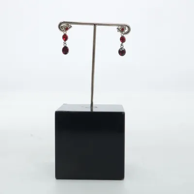 Oorbellen (Zilver, Rood) Zilver