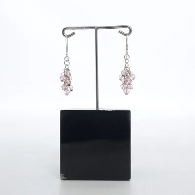 Earrings (Pink, Silver) Silver