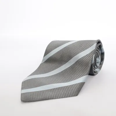 Tie (Gray, Blue) from Armani Collezioni Silk