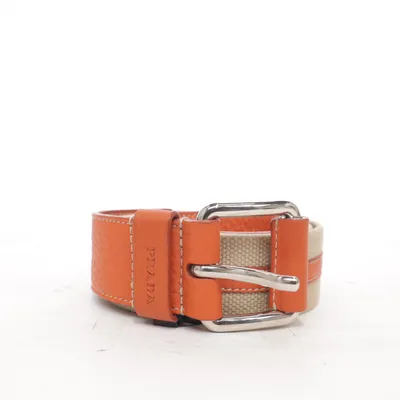 Belt (Orange, Gray) from Prada Leather