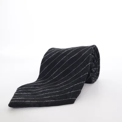 Tie (Black, White) from Giorgio Armani Acetate, Wool, Viscose, Nylon