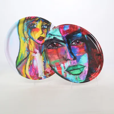 Bricka (Grön, Flerfärgad) från Gynning Design