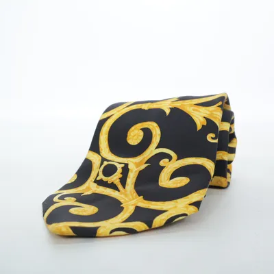 Tie (Black, Yellow) from Versace Silk