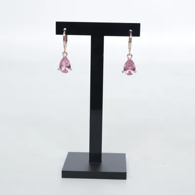 Oorbellen (Goud, Roze) Onbekend materiaal