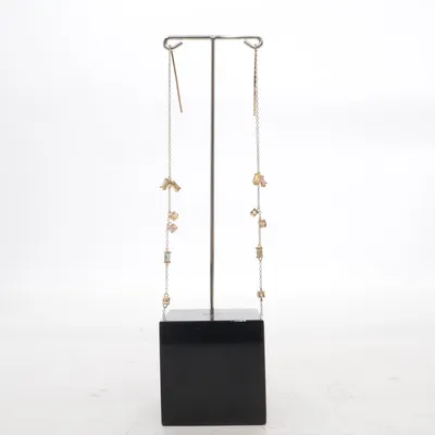 Earrings (Gold, Multicolored) Silver