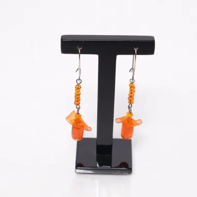 Örhängen (Silverfärgad, Orange, Flerfärgad) Okänd metall