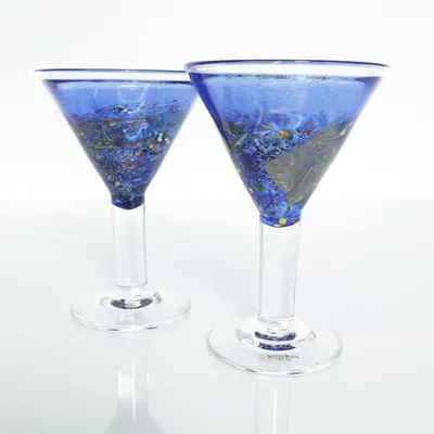 Cocktailglas (Snyggaste cocktailglasen! 2 st POKAL av Bertil Vallien i oanvänt skick!) från Kosta Boda