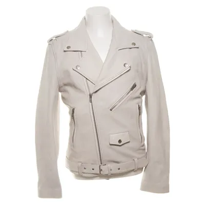 Bikerjacka (Vit) från BLK DNM Skinn