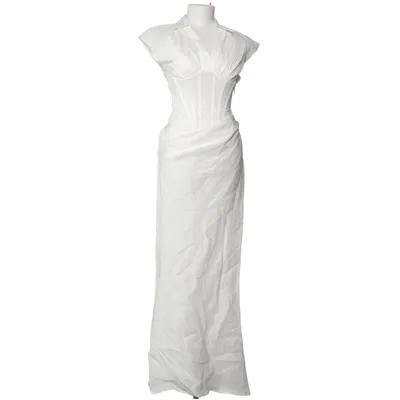 Maxikjole (Hvid) fra Meshki Elastan, Linned, Polyester, Viscose