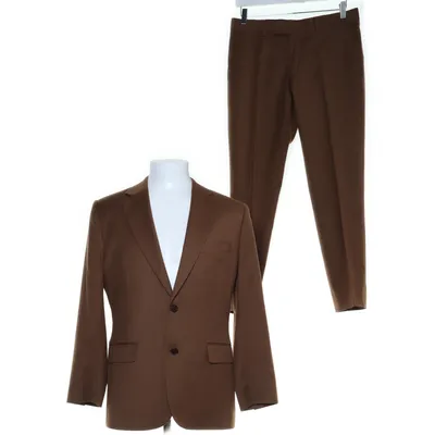 Jakkesæt (Brun) fra J.Lindeberg Uld, Polyester, Viscose