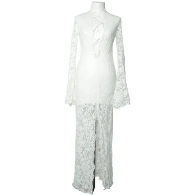 Långklänning (Vit) från MANURÍ Bomull, Elastan, Polyester, Viskos
