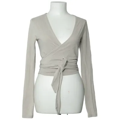Slå om-cardigan (Beige) fra Elemental Coloring Elastan, Økologisk bomuld