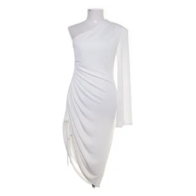 Cocktailkjole (One Sleeved Gathered Waist Dress) fra Angelica Blick x NA-KD Elastan, Polyester
