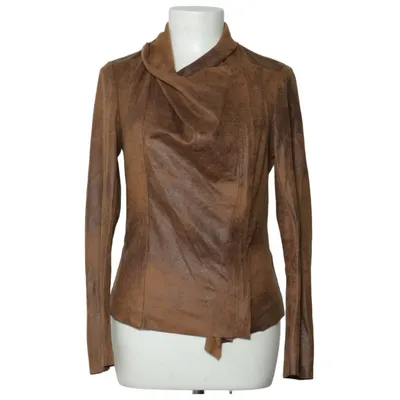 Bikerjacka (Brun) från Zara Woman Elastan, Polyester