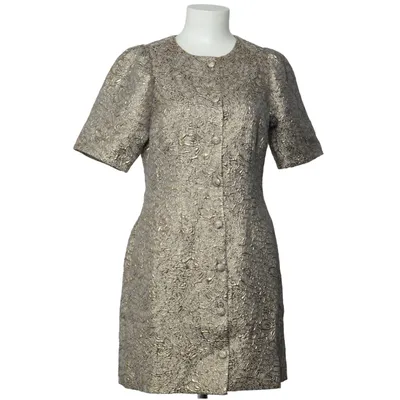 Jurk (Goud) van KappAhl Katoen, Metallvezel, Polyester