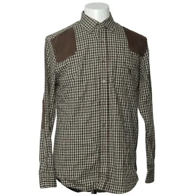Buttondown-skjorta (Grön, Brun, Vit) från Percussion Bomull, Polyester