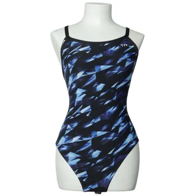 Maillot de bain une pièce (Noir, Bleu) de TYR Élasthane, Polyester