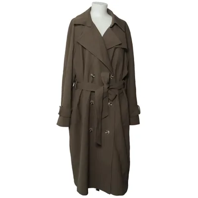Trench coat (Green) from H&M Polyester, Viscose, Wool