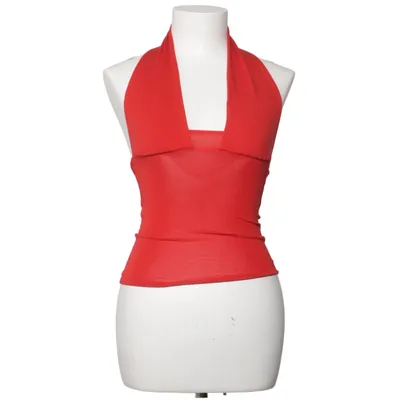 Halternecktopp (Röd) från Weekday Elastan, Lyocell