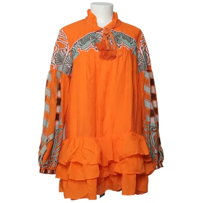 Dress (Orange, Multicolored) from Iris Apfel x H&M Lyocell, Polyamide, Polyester
