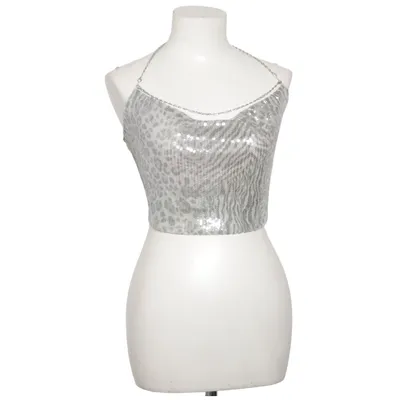 Crop top (Grå, Silverfärgad) från Outcast Elastan, Polyester