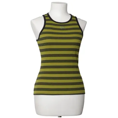 Tanktop (Grøn, Sort) fra Ganni Elastan, Økologisk bomuld
