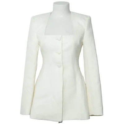 Jakke (Hvid) fra Oddmuse Elastan, Polyester